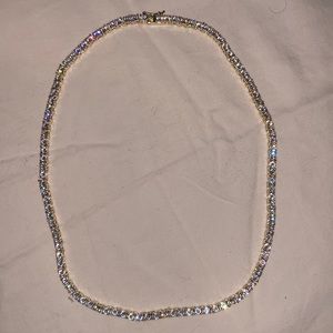 3mm Round Cubic Zirconia Tennis Necklace